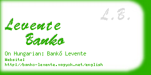 levente banko business card
